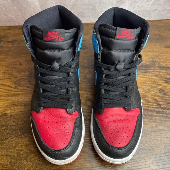 Jordan 1 High OG UNC To Chicago 2020 Size 12 W 10.5 M CD0461-046 Red Blue Black - Picture 6 of 9